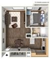 1 bedroom apartment floor plan